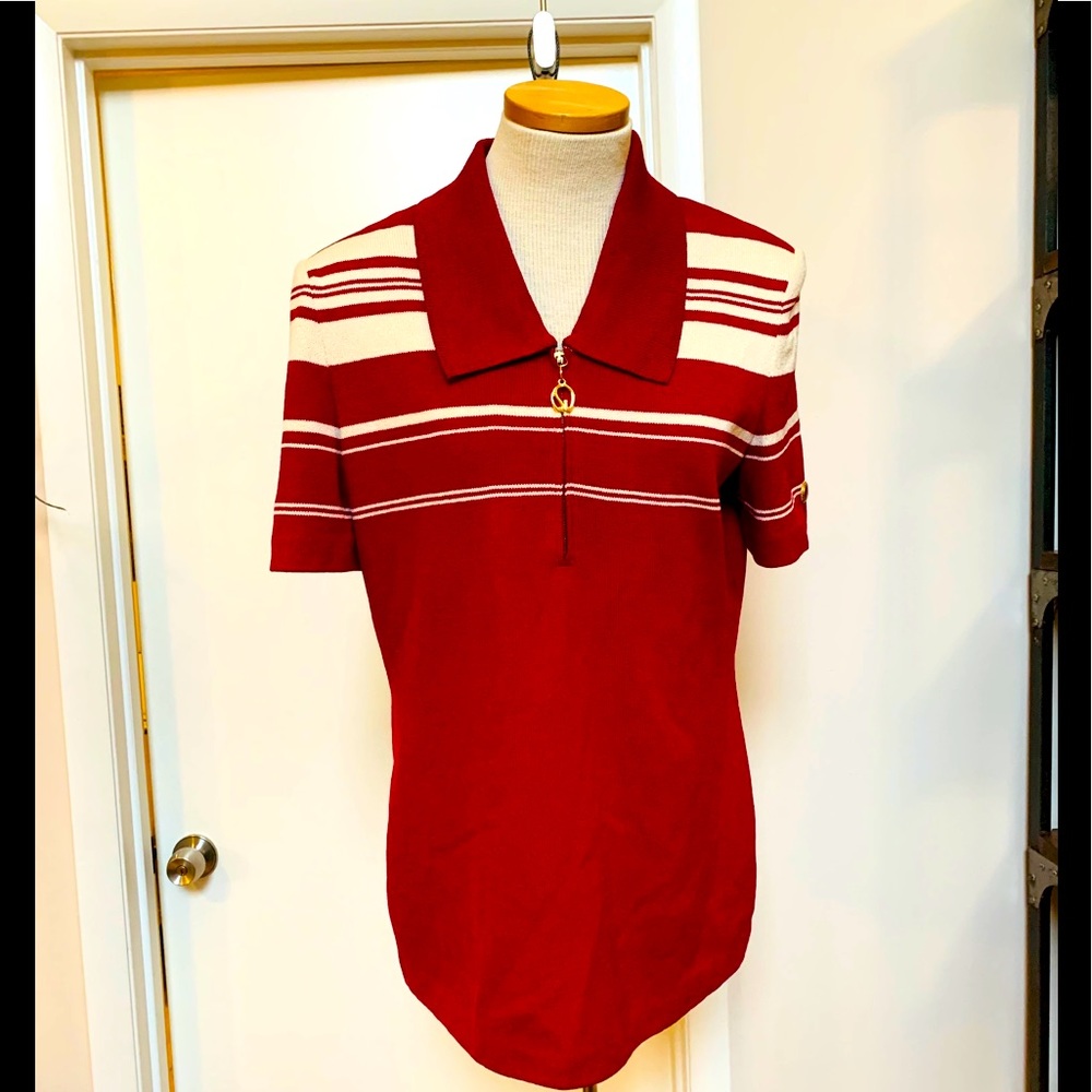 St. John Collection Knits Red Top by Marie Gray